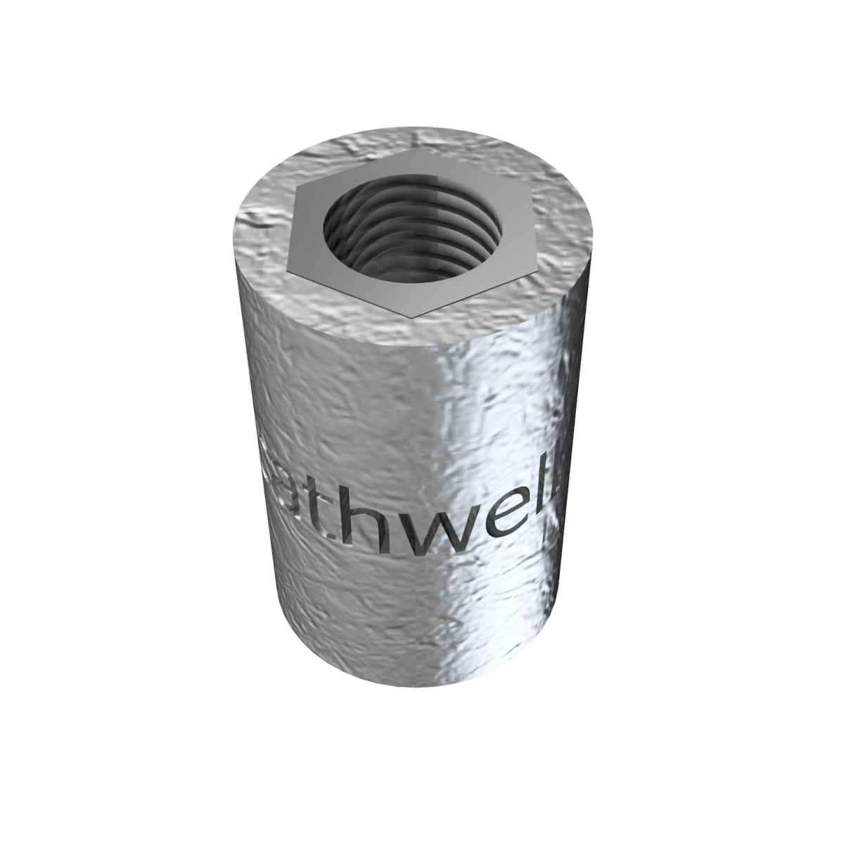 Aluminium Anode Nut M20 O40 X L60 Cathwell